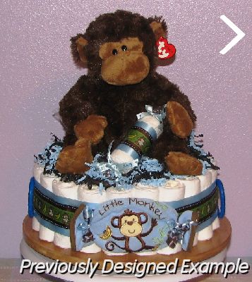 Monkey-Diaper-Cake (2).JPG - Monkey Diaper Cupcake